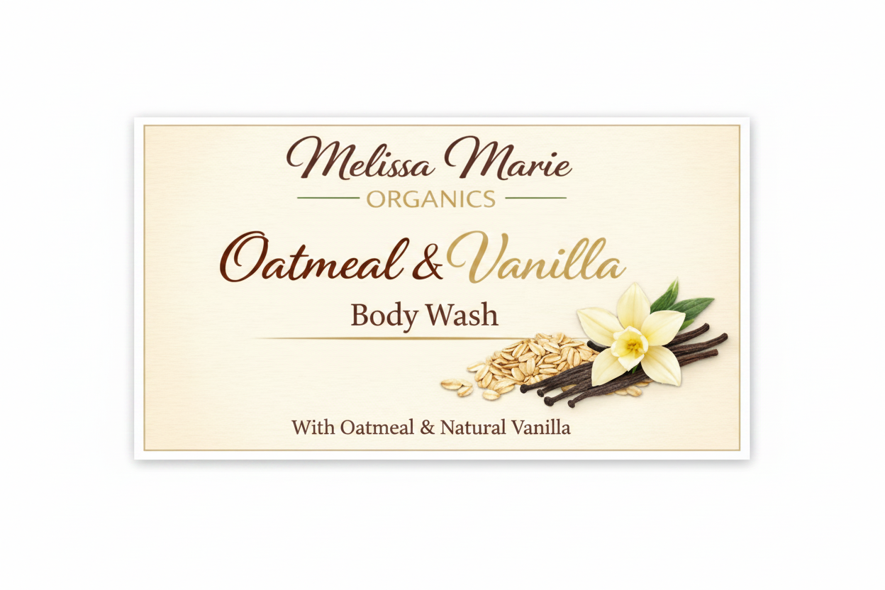 Oatmeal & Vanilla Body Wash by Melissa Marie Organics