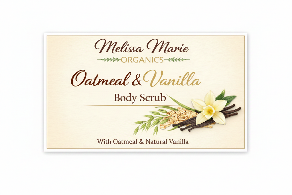 Oatmeal & Vanilla Body Scrub by Melissa Marie Organics